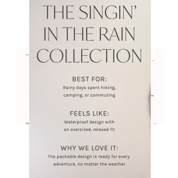 FREE PEOPLE Singin' In The Rain Printed Packable Jacket - Small & Medium - Picture 13 of 15